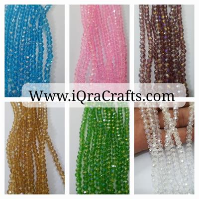6 mm Faceted Rondell Chinese Crystal Glass Beads 60 pcs Craft Sets