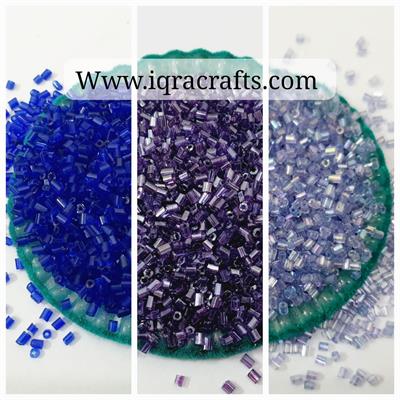 Pack Of 3 Tola (1 Tola Each) Cut Glass Beads, Pony, DIY Crafts Crystals