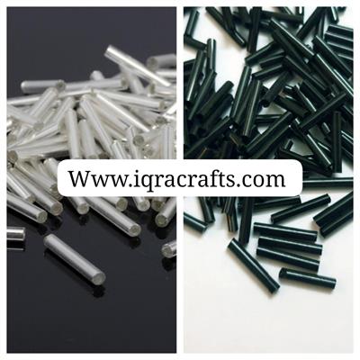 15 gm Pcs Long Bugle Beads Tube Glass Beads, Various Colors, Pony Bead, DIY Craftsmanship 1.56 cm