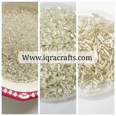 Pack Of 3 Tola (1 Tola Each) Beads Beautiful Loose Sequins DIY Crafts Crysta
