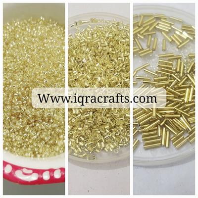 Pack Of 3 Tola (1 Tola Each) Beads Beautiful Loose Sequins DIY Crafts Gold
