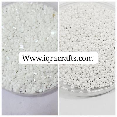 Pack of 4 Tola (2 Tola each ) 2mm Glass Round & Cut Beads, Copper Colors, Pony Beads.