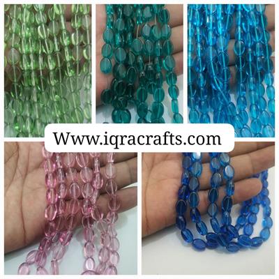 29 Pc Flat Oval Beads DIY, Art Craft In Various Colors, 1 cm In Various Colors