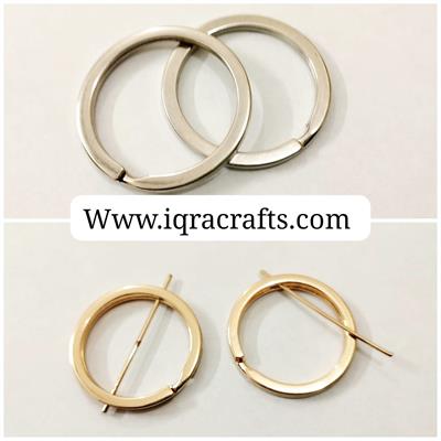 1 Pair Silver/Gold Round Key Ring Llaveros Clasp Used in Jewelery 