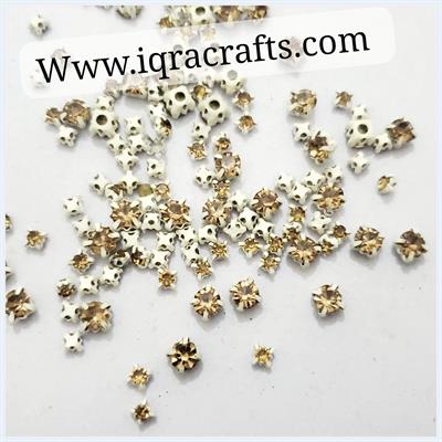 150 Pcs High Quality Crystal Acrylic Sew On Rhinestones  White Smoke Color