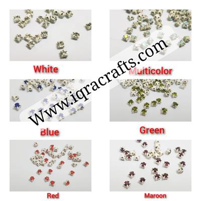 1 Pack (150 Pcs) Multi Sizes Crystal Acrylic Sew On Rhinestones 3mm