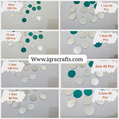 Pack of 1 DIY Small Craft Mirrors, Round Shape for Crafts Projects, Decoration 8mm-2.2cm