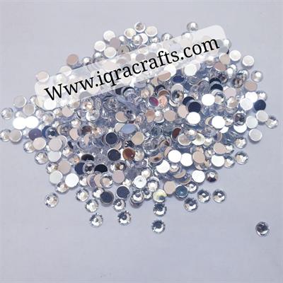 200 Pcs Resin Back Non Hotfix Rhinestone For Clothes Decoration Crafts 5mm White