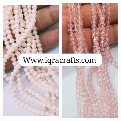 Pack of 2 (4mm) Faceted Rondell Chinese Crystal Glass Beads  Craft Sets