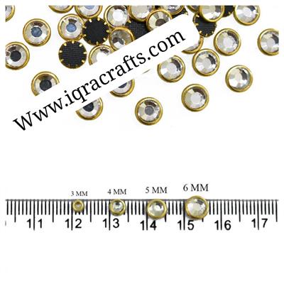 10 gm Silver Real Kundan 6MM Beads DIY Sewing Jewelry Decoration, Round Shape 