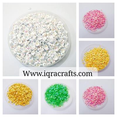 1 Tola Round Sitaray in Yellow Color, Beautiful Design, Sequins Craft Supplies 5mm