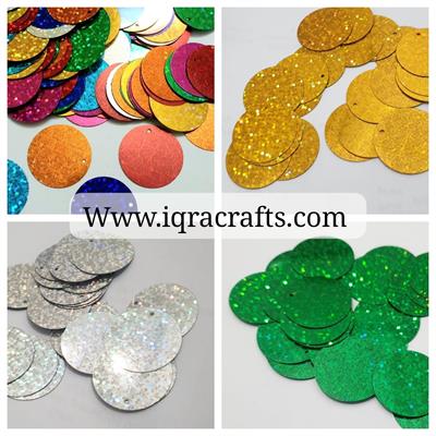 10 gm Round Sitaray in Multicolor Mixed Colors, Flat Loose Sequins, Craft Supplies 2.3 cm