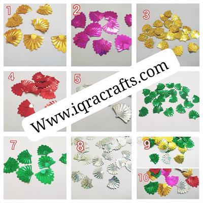 10 gm Fan Shape Sitaray in Multicolor , Beautiful Design, Flat Loose Sequins and Spangles Craft Supplies