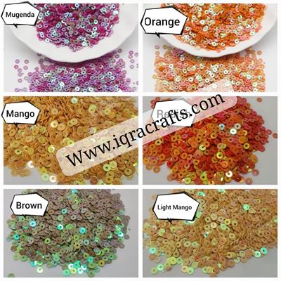 1 Tola 3mm Disc Round Sitaray in Transparent , beautiful Design, Flat Loose Sequins, 