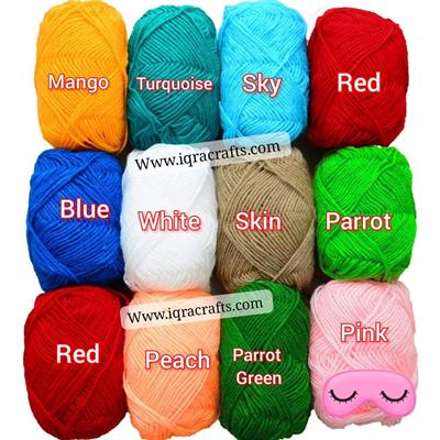 Pack of 6/12/24 High Quality, Combo Wool Ball. Sweater, Hand Knitting 11 Different Colors 80-90 gm
