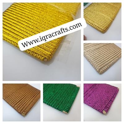 1 Flat Metallic Soutache Braided Cord, 6 mm, 18 meter DIY Crafts Gift Wrapping