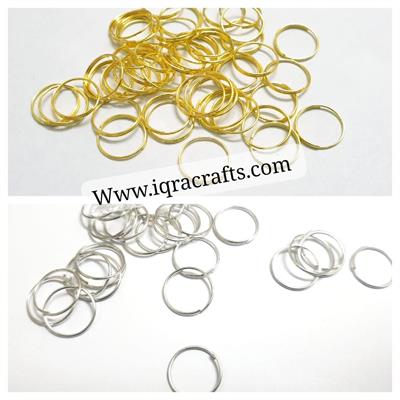 50 Pcs Shiny Gold/Silver Jump Rings, Connector, Open Jump Rings, Bulk Gold Jump Rings 12mm