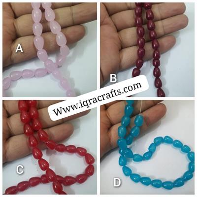 60 Pc Beautiful Color Tear Beads DIY, Art Craft Plum 12mm in various Colors