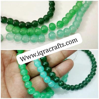 100 Pcs Round Glass High Quality Beads 8mm Craft Sets DIY, In Various Colors