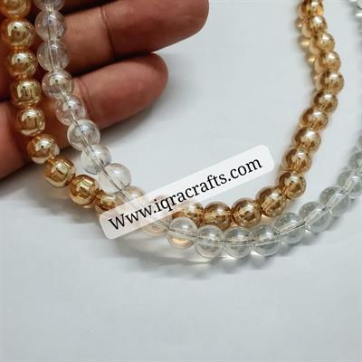 100 pcs transparent round beads 