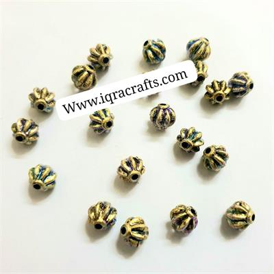 50 Pcs 8mm Plastic Round Flower, Craft Beads With holes Crafts DIY