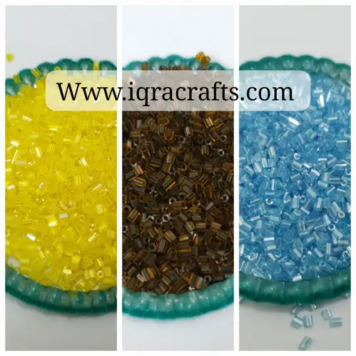 2 Tola Cut Glass Beads, Various Colors, Pony Bead Jewelry, DIY Craftsmanship