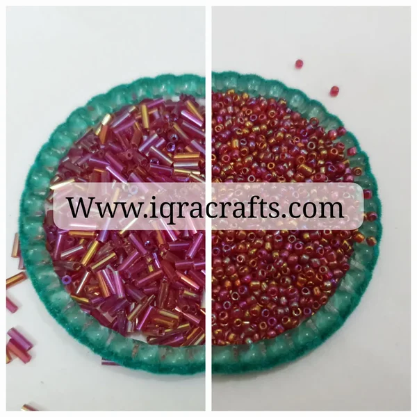 2 Tola (tola each )glass pony beads & 6mm Pipe glass beads