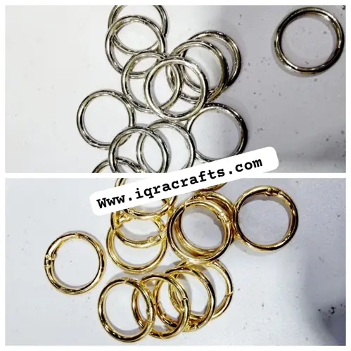 2 Pcs Trigger Spring O Rings Round Carabiner Clip Snap for Keyrings Buckle, Bags,Purses 