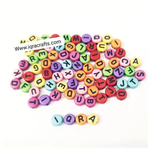 100 Pcs Acrylic Alphabet Beads Lowercase Letters