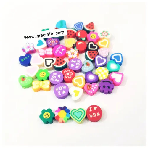 10 Pcs Random mixed color clay beads set used DIY Crafts