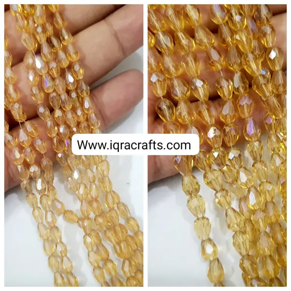 1 string Crystal Oval Faceted Rondell Crystal Glass Beads Craft Sets 6mm/8mm