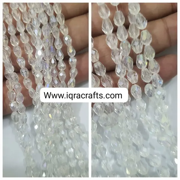1 string Crystal Oval Faceted Rondell Crystal Glass Beads Craft Sets 6mm/8mm
