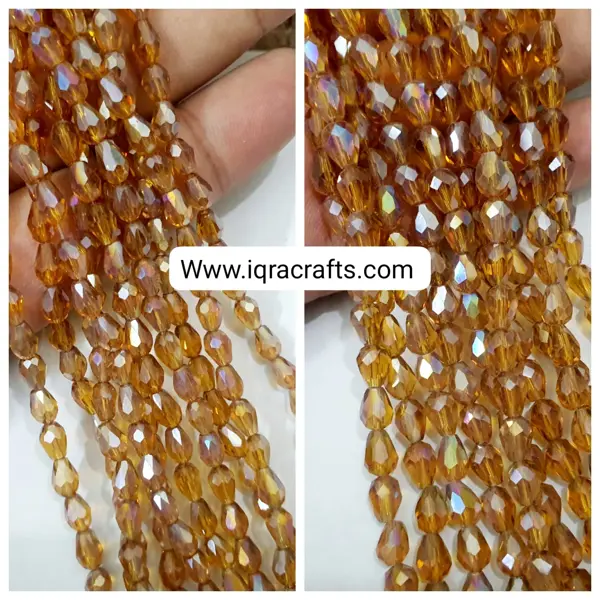 1 string Crystal Oval Faceted Rondell Crystal Glass Beads Craft Sets 6mm/8mm