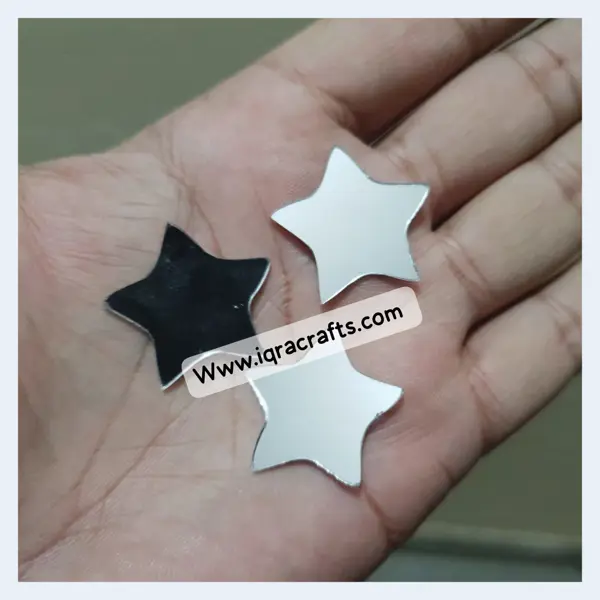 1 Pack Mirrors in Star shapes, Craft And Also Used In Embroidery