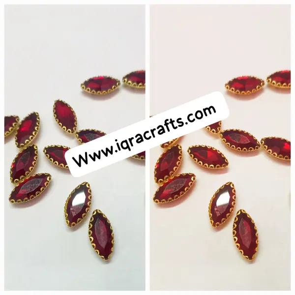 12 Pcs ,Crystal Faceted eye Beads, Crafts DIY in Red & Maoon 20mm