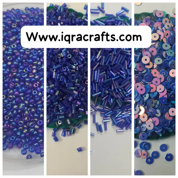 Pack Of 4 Tola (Tola Each) Beads & Sequins Beautiful Loose Sequins DIY Crafts 