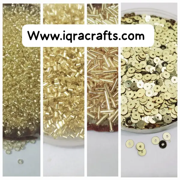 Pack Of 4 Tola (Tola Each) Beads & Sequins Beautiful Loose Sequins DIY Crafts 