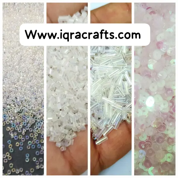 Pack Of 4 Tola (Tola Each) Beads & Sequins Beautiful Loose Sequins DIY Crafts 