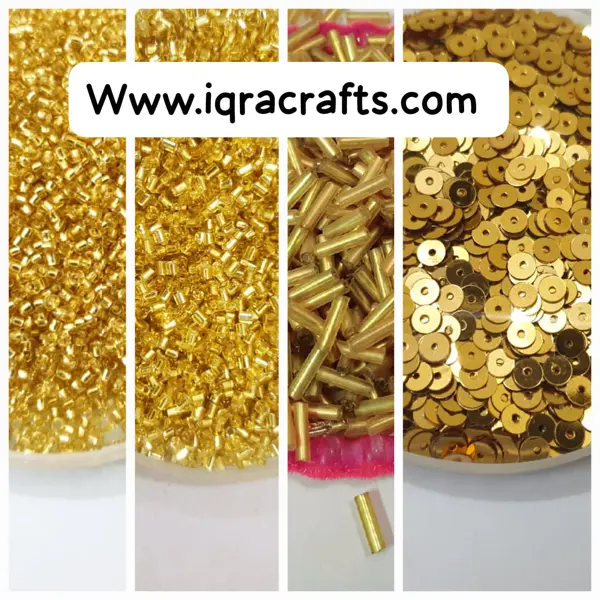 Pack Of 4 Tola (Tola Each) Beads & Sequins Beautiful Loose Sequins DIY Crafts 