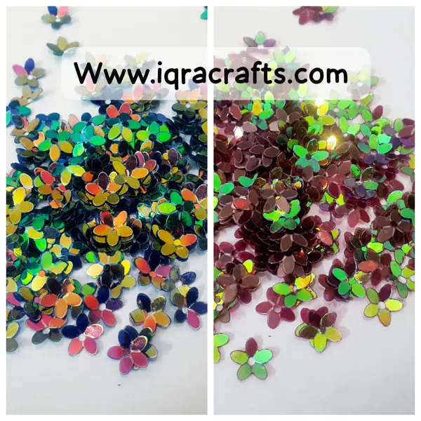 Pack of 2 Tola Sequins Flower in Telenor Shape