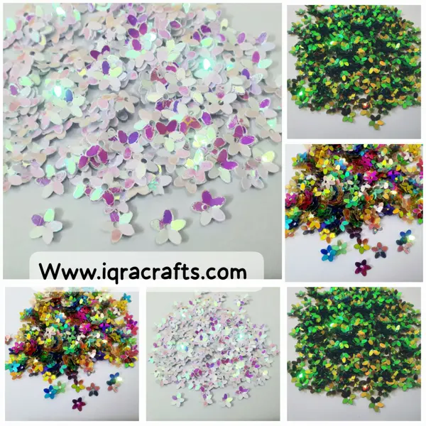 10 Gm Flower Shape, Loose Sequins in Telenor Shape in Various Colors