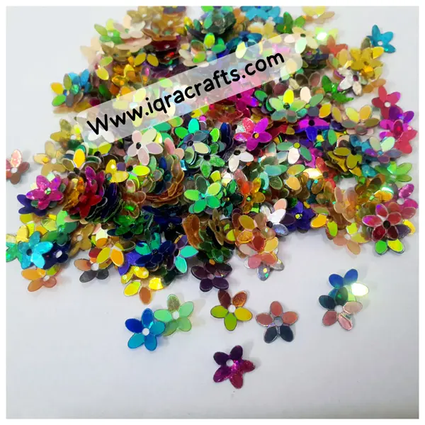 Pack of 2 Tola Sequins Flower in Telenor Shape