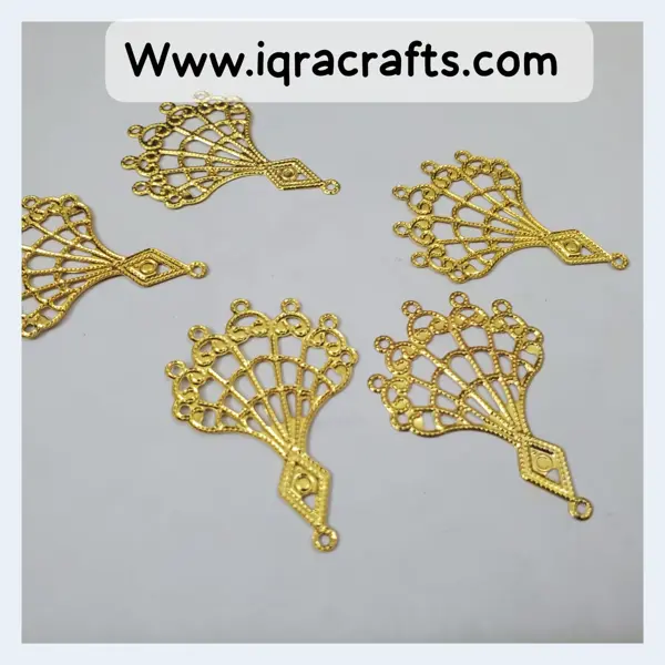 10 Pcs Gold Metal Beads For Crafts Jewel DIY in various Shapes & Sizes