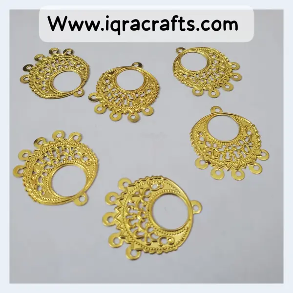 10 Pcs Gold Metal Beads For Crafts Jewel DIY in various Shapes & Sizes