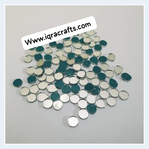 400 pcs 7mm miiror round 