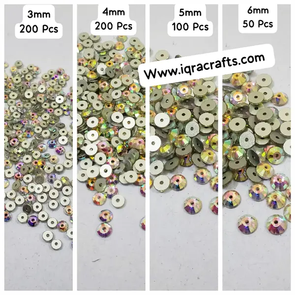 1 Pack  Crystal Acrylic Sew On RhinestonesTiny Flatback Sewing Beads DIY Crafts supplies