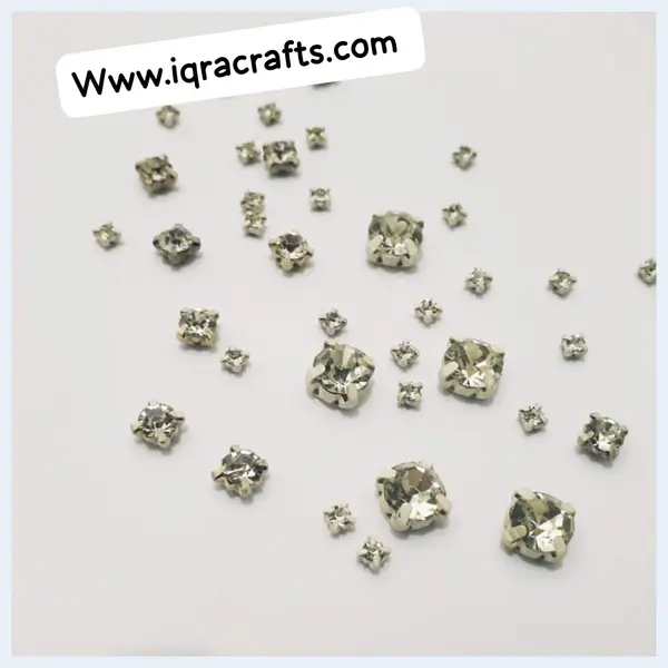 1 Pack White Coating Crystal Acrylic Sew On Rhinestones Beads High Quality 2mm,3mm,5mm & 8mm