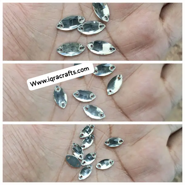 15 Pcs Silver Shiny Eye Beads Cystals With Holes10mm/12mm/15mm 