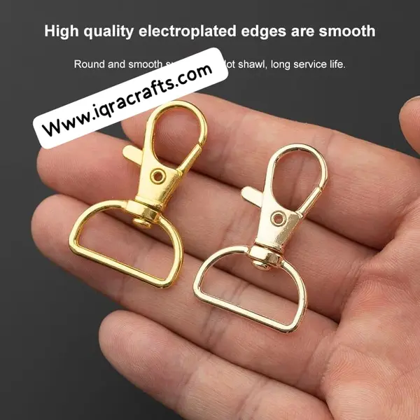 2 Pcs Swivel Clasps+ D Ring Buckles Bag Metal Strap Keychain Clip Stainless Steel