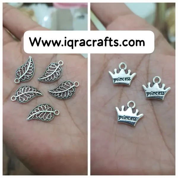 2 Pcs  Cute Colorful Charms Gold Plated Crafts Making Accessories